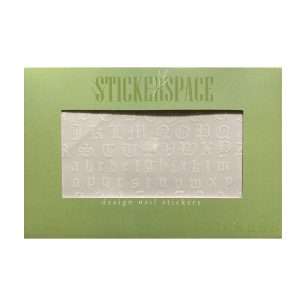 Наліпки для дизайну нігтів StickersSpace Gothic White Standart (89021)