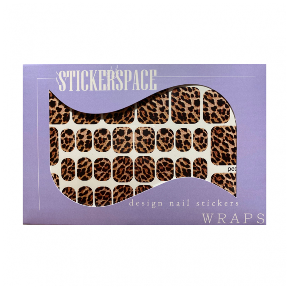 Наліпки для дизайну нігтів StickersSpace Leopard Pedi (57112)